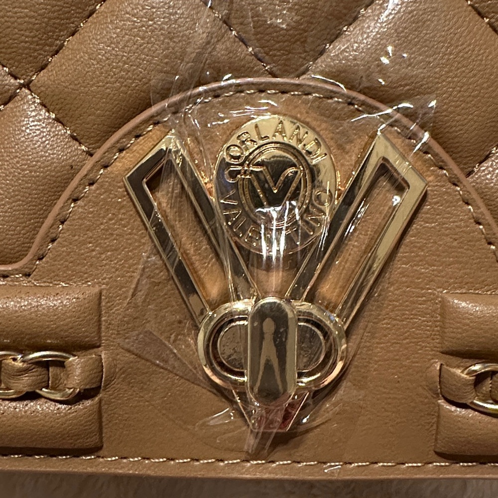 Valentino Taupe Crossbody Quilted Thin Strap NWT - Picture 8 of 10